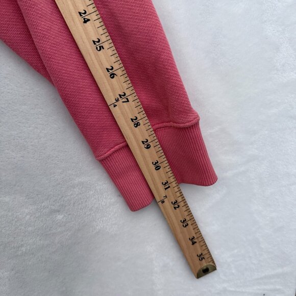 Nudie Jeans Sweatshirt Mens S Pink Fleece Pullover Logo Embroidered - Picture 6 of 9